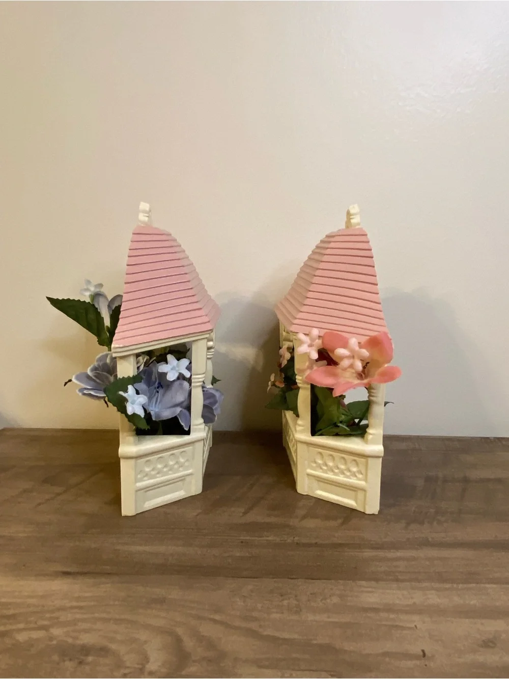Burwood Products Wall Planters Vintage Gazebo MCM 1989 Pair Cottagecore Decor